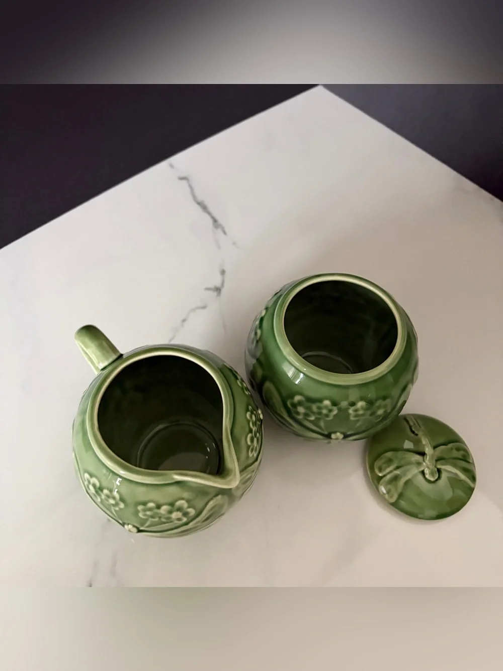 Dragonfly Sugar Creamer SET by Bordallo Pinheiro